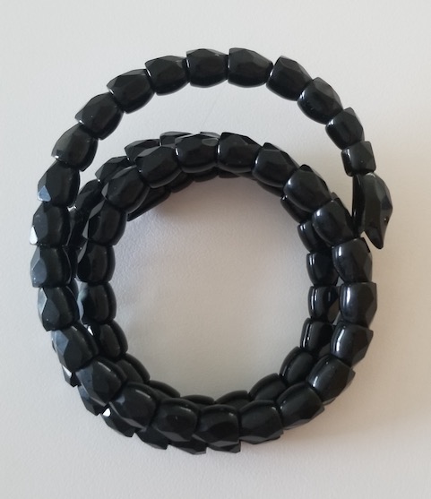 Black snake mourning bracelet