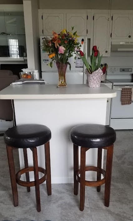 counter + stools