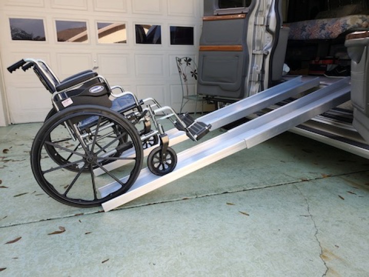 wheelchair bottom of ramp