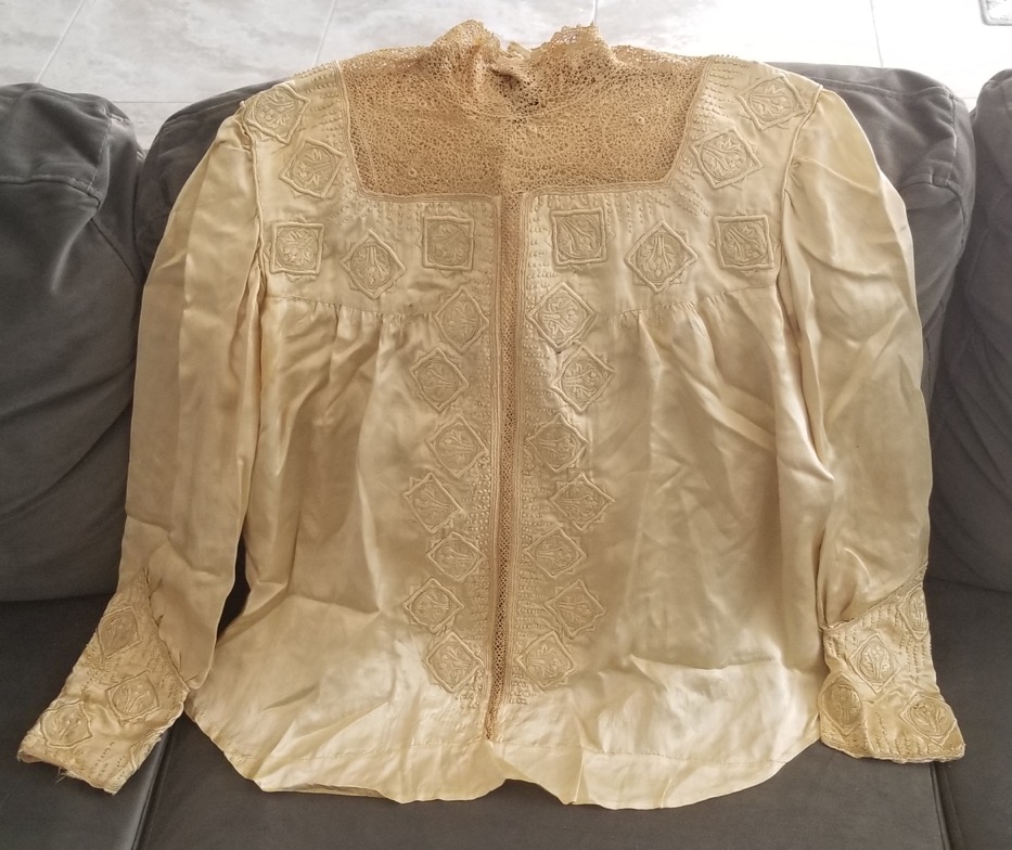 Satin blouse front