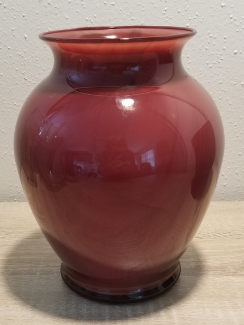 cranberry vase