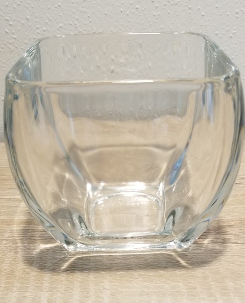 square glass vase
