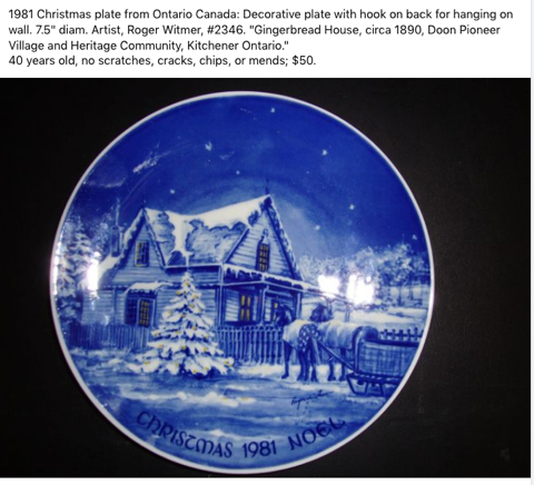 1981 Christmas plate