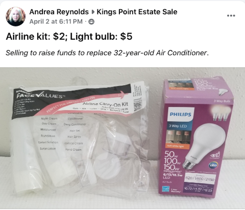 ARLINE KIT AND LIGHT BULB $5